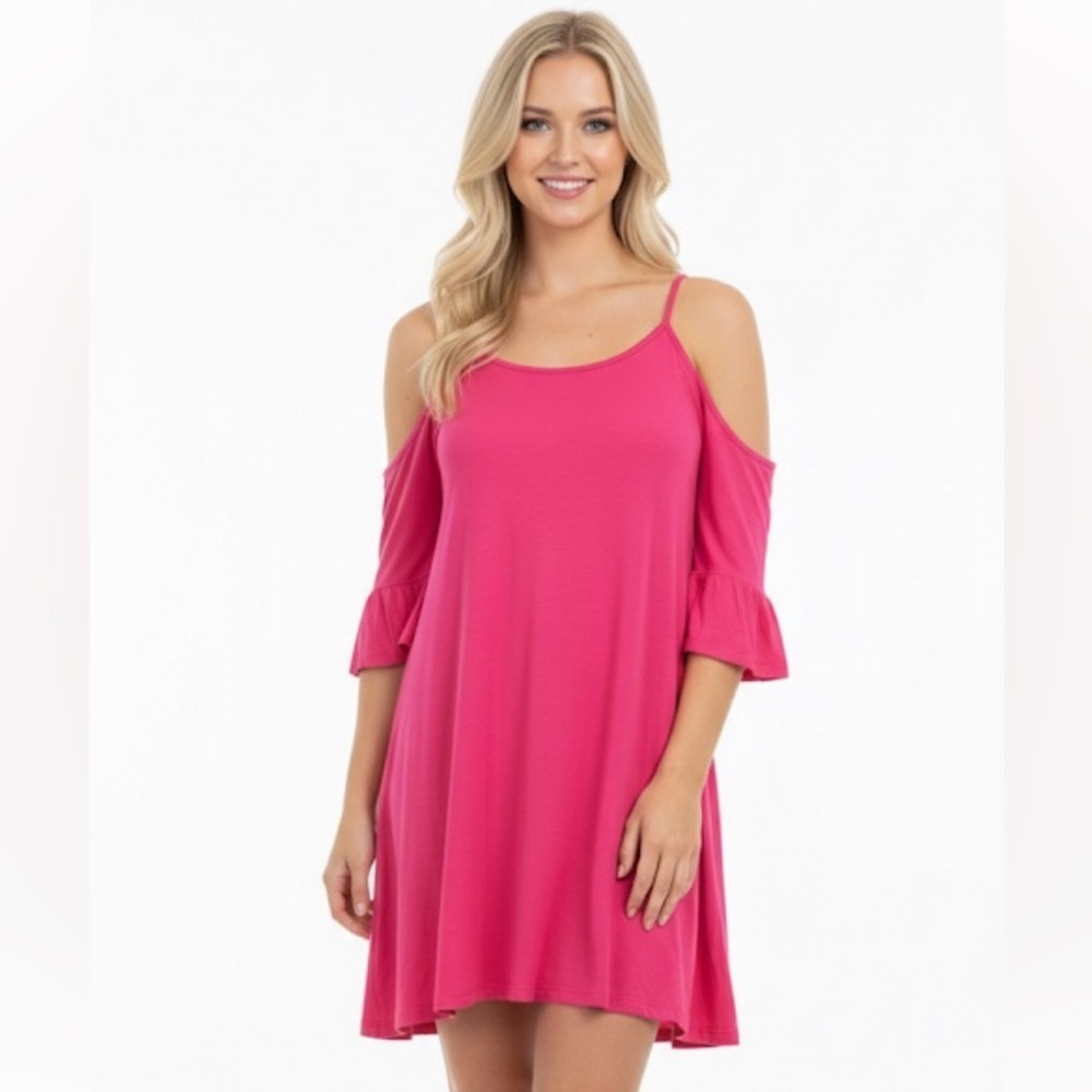 UMGEE size small pink cold shoulder T-shirt dress